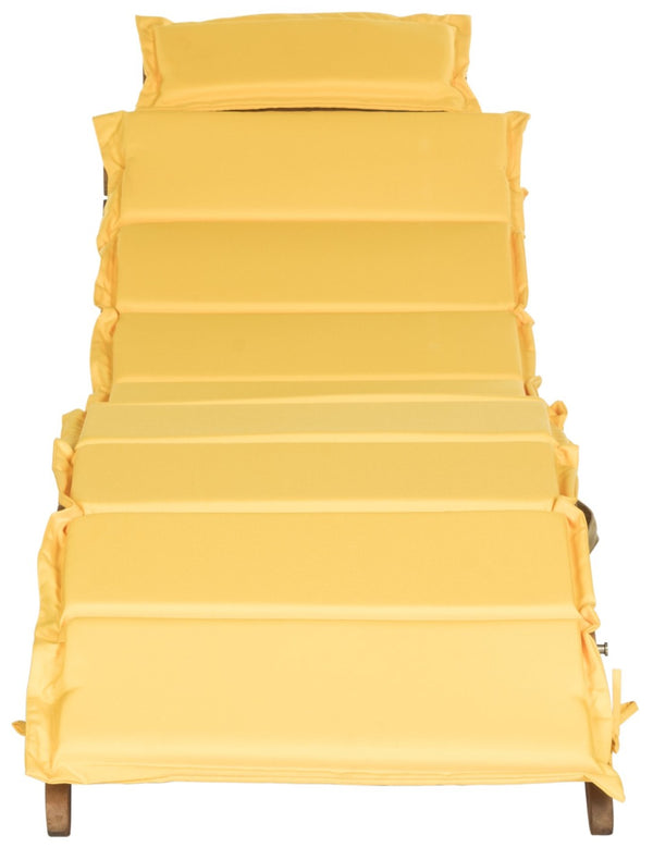 Safavieh PACIFICA 3-Piece Lounge Set – Coastal Charm with Durable Acacia Frame & Vibrant Yellow Cushions PAT7020D