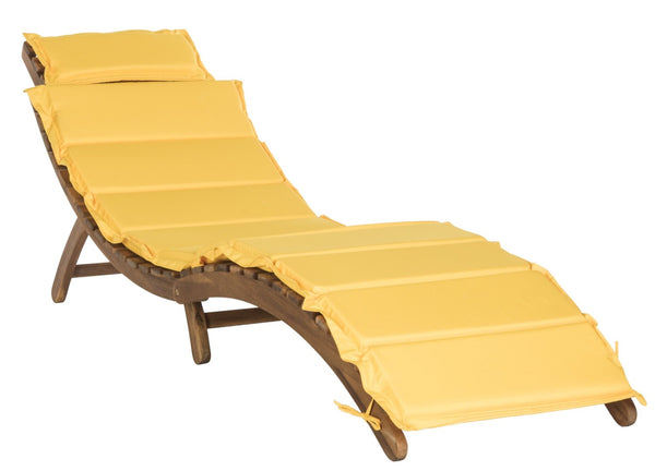 Safavieh PACIFICA 3-Piece Lounge Set – Coastal Charm with Durable Acacia Frame & Vibrant Yellow Cushions PAT7020D