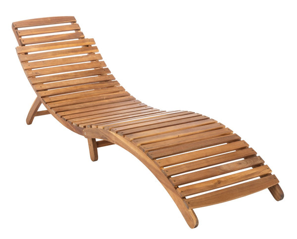 Safavieh PACIFICA 3-Piece Lounge Set - Coastal-Inspired Outdoor Elegance with Durable Acacia Wood Frames Natural / Navy Stripe PAT7020F