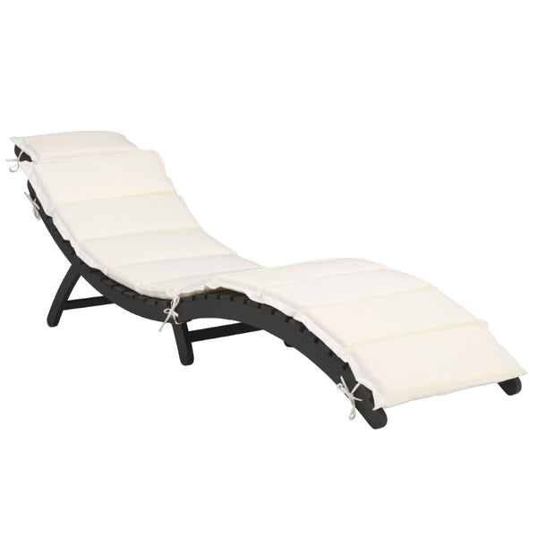 Safavieh PACIFICA 3-Piece Lounge Set - Coastal-Inspired Outdoor Elegance with Durable Acacia Wood Frames Black / Beige PAT7020G