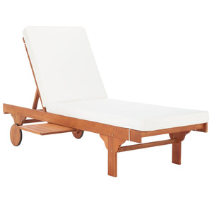 Safavieh NEWPORT Lounge Chair – Elegant Outdoor Seating with Classic Design, Comfortable Cushion & Table Natural / Beige PAT7022C