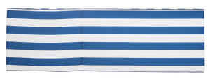Safavieh NEWPORT Lounge Chair – Elegant Outdoor Seating with Classic Design, Comfortable Cushion & Table Natural / Royal Blue Striped PAT7022J