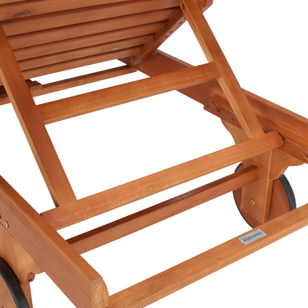 Safavieh NEWPORT Lounge Chair – Elegant Outdoor Seating with Classic Design, Comfortable Cushion & Table Natural / Blue PAT7022K