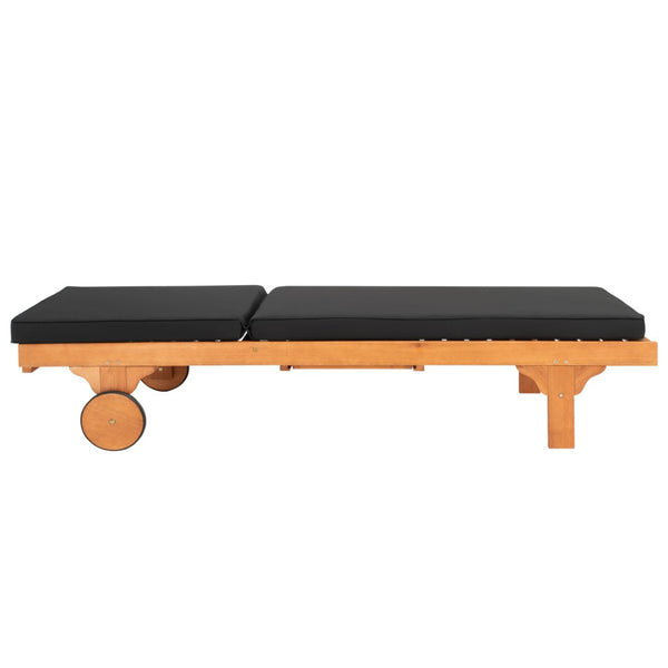 Safavieh NEWPORT Lounge Chair – Elegant Outdoor Seating with Classic Design, Comfortable Cushion & Table Natural / Black PAT7022X