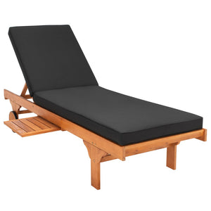 Safavieh NEWPORT Lounge Chair – Elegant Outdoor Seating with Classic Design, Comfortable Cushion & Table Natural / Black PAT7022X