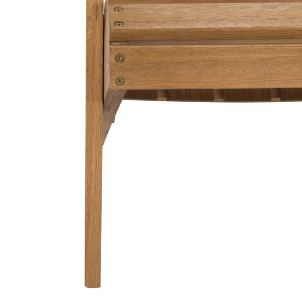 Safavieh TOPHER Adirondack Chair - Classic Eucalyptus Wood Design for Comfortable Outdoor Relaxation Spaces Natural PAT7027A