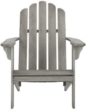 Safavieh TOPHER Adirondack Chair - Classic Eucalyptus Wood Design for Comfortable Outdoor Relaxation Spaces Grey PAT7027B