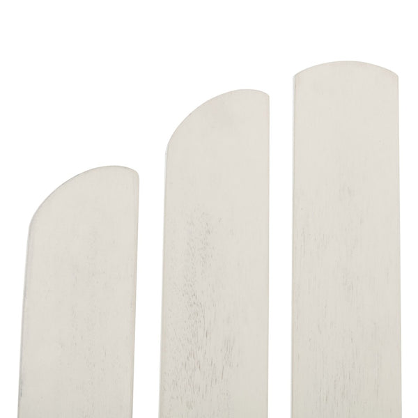 Safavieh TOPHER Adirondack Chair - Classic Eucalyptus Wood Design for Comfortable Outdoor Relaxation Spaces White PAT7027C
