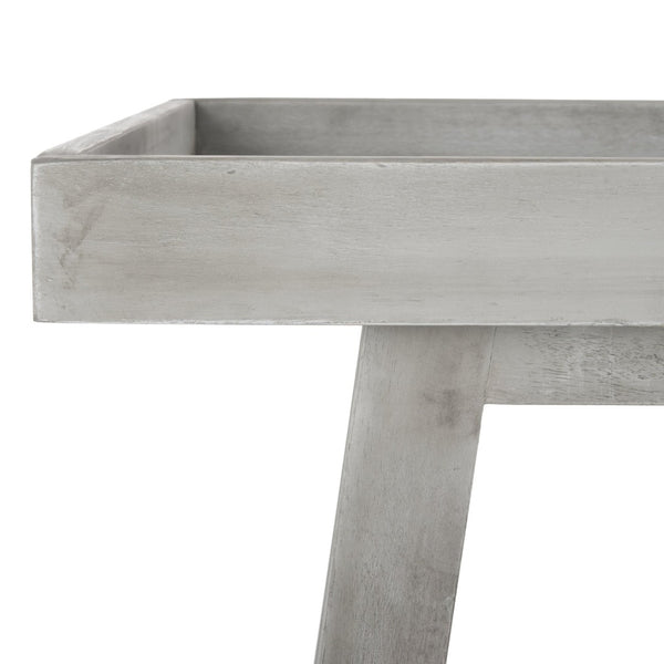 Safavieh RENZO Indoor/Outdoor Bar Cart – Stylish Eucalyptus Wood Serving Cart for Effortless Entertaining Grey PAT7032B