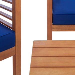 Safavieh ALDA Contemporary 4-Piece Outdoor Furniture Set for Stylish Patio Living and Relaxation Comfort Natural / Nvy + Trellis P PAT7033E