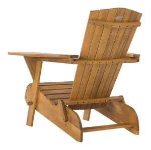 Safavieh Breetel Adirondack Chairs - Set Of 2 For Outdoor Relaxation And Comfort In Any Setting Natural Wood Pat7034a