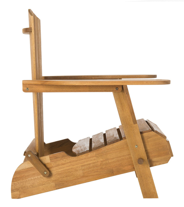 Safavieh Breetel Adirondack Chairs - Set Of 2 For Outdoor Relaxation And Comfort In Any Setting Natural Wood Pat7034a