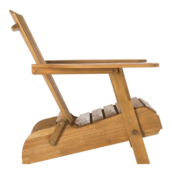 Safavieh Breetel Adirondack Chairs - Set Of 2 For Outdoor Relaxation And Comfort In Any Setting Natural Wood Pat7034a