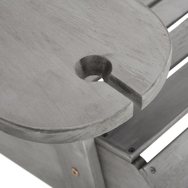 Safavieh Breetel Adirondack Chairs - Set Of 2 For Outdoor Relaxation And Comfort In Any Setting Grey Wood Pat7034b