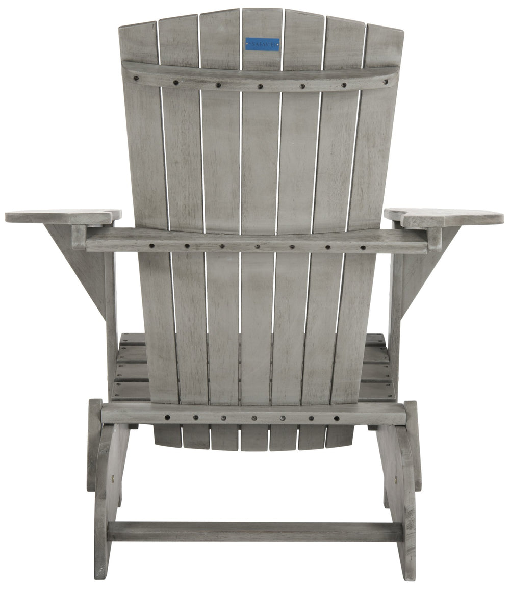 Safavieh Breetel Adirondack Chairs - Set Of 2 For Outdoor Relaxation And Comfort In Any Setting Grey Wood Pat7034b