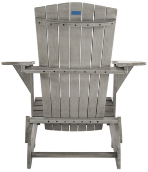 Safavieh Breetel Adirondack Chairs - Set Of 2 For Outdoor Relaxation And Comfort In Any Setting Grey Wood Pat7034b