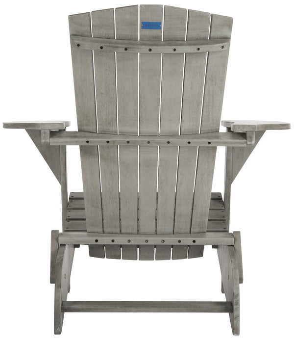 Safavieh Breetel Adirondack Chairs - Set Of 2 For Outdoor Relaxation And Comfort In Any Setting Grey Wood Pat7034b