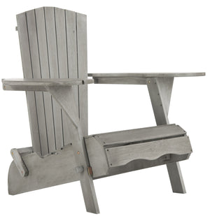 Safavieh Breetel Adirondack Chairs - Set Of 2 For Outdoor Relaxation And Comfort In Any Setting Grey Wood Pat7034b