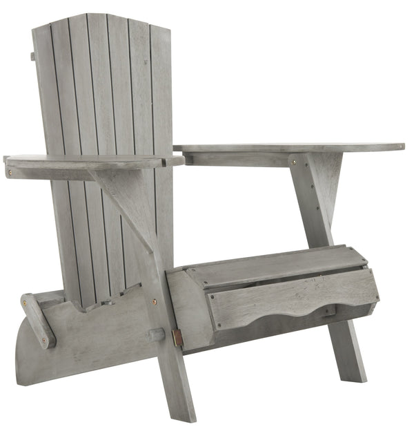 Safavieh Breetel Adirondack Chairs - Set Of 2 For Outdoor Relaxation And Comfort In Any Setting Grey Wood Pat7034b