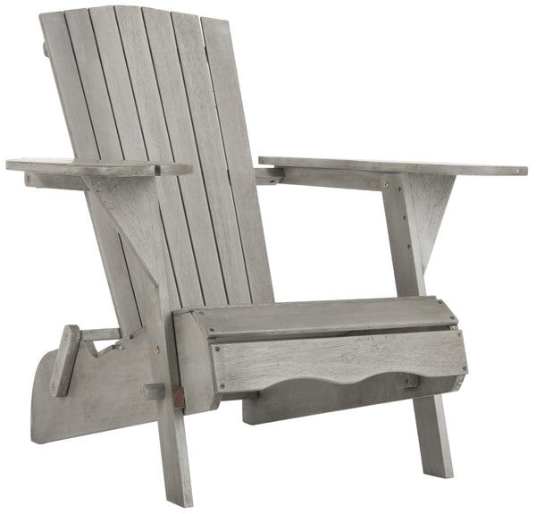 Safavieh Breetel Adirondack Chairs - Set Of 2 For Outdoor Relaxation And Comfort In Any Setting Grey Wood Pat7034b