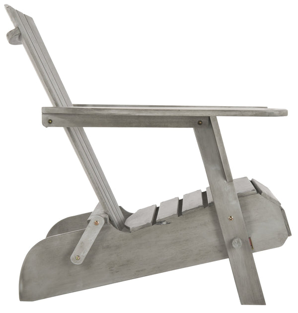 Safavieh Breetel Adirondack Chairs - Set Of 2 For Outdoor Relaxation And Comfort In Any Setting Grey Wood Pat7034b