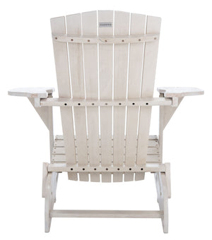 Safavieh BREETEL Adirondack Chairs Set for Two – Durable Eucalyptus Wood for Stylish Outdoor Comfort White PAT7034C-SET2