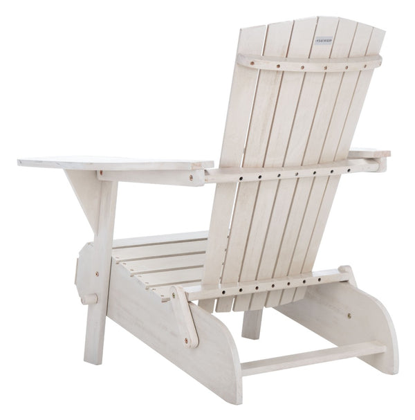 Safavieh BREETEL Adirondack Chairs Set for Two – Durable Eucalyptus Wood for Stylish Outdoor Comfort White PAT7034C-SET2