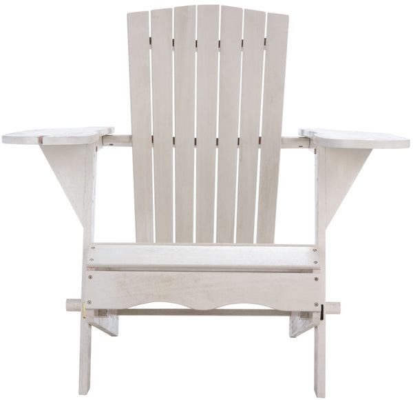 Safavieh BREETEL Adirondack Chairs Set for Two – Durable Eucalyptus Wood for Stylish Outdoor Comfort White PAT7034C-SET2