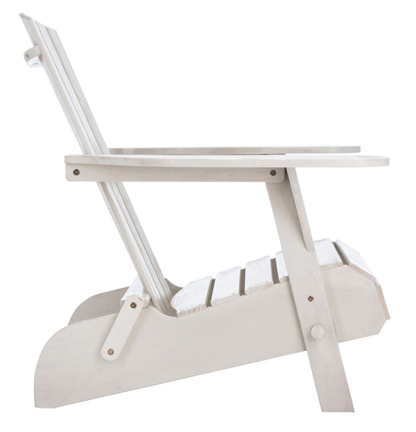 Safavieh BREETEL Adirondack Chairs Set for Two – Durable Eucalyptus Wood for Stylish Outdoor Comfort White PAT7034C-SET2