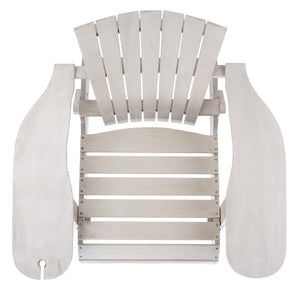 Safavieh BREETEL Adirondack Chairs Set for Two – Durable Eucalyptus Wood for Stylish Outdoor Comfort White PAT7034C-SET2