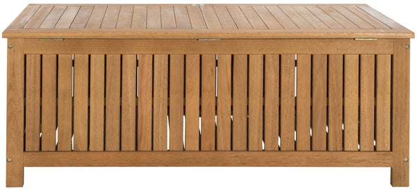 Safavieh ABRI Cushion Box - Elegant Eucalyptus Storage for Outdoor Essentials, Stylish and Durable Design Natural PAT7037A