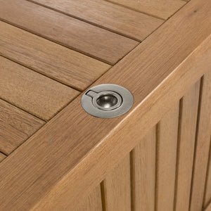 Safavieh ABRI Cushion Box - Elegant Eucalyptus Storage for Outdoor Essentials, Stylish and Durable Design Natural PAT7037A