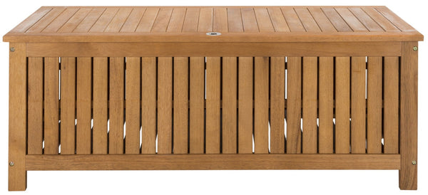 Safavieh ABRI Cushion Box - Elegant Eucalyptus Storage for Outdoor Essentials, Stylish and Durable Design Natural PAT7037A