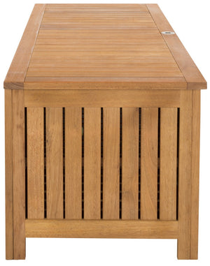 Safavieh ABRI Cushion Box - Elegant Eucalyptus Storage for Outdoor Essentials, Stylish and Durable Design Natural PAT7037A