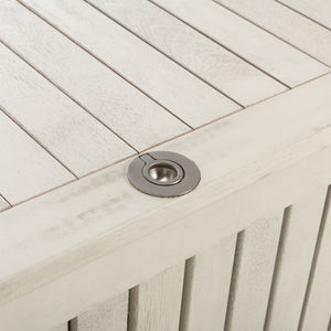 Safavieh ABRI Cushion Box - Elegant Eucalyptus Storage for Outdoor Essentials, Stylish and Durable Design White PAT7037C