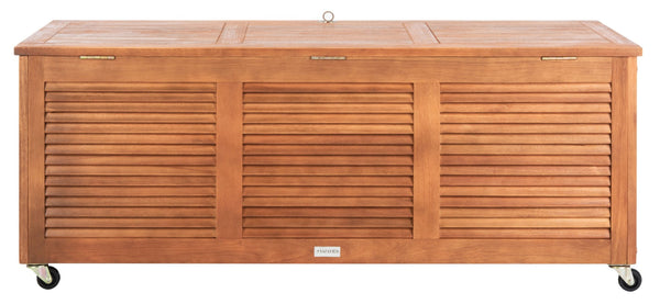 Safavieh ELINA Cushion Box - Elegant Outdoor Storage Solution for Cushions and Accessories, Stylish Design Natural PAT7038A