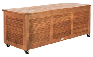 Safavieh ELINA Cushion Box - Elegant Outdoor Storage Solution for Cushions and Accessories, Stylish Design Natural PAT7038A