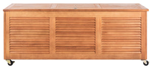 Safavieh ELINA Cushion Box - Elegant Outdoor Storage Solution for Cushions and Accessories, Stylish Design Natural PAT7038A