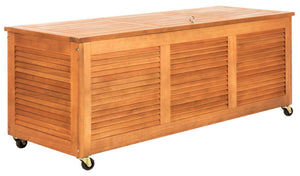 Safavieh ELINA Cushion Box - Elegant Outdoor Storage Solution for Cushions and Accessories, Stylish Design Natural PAT7038A