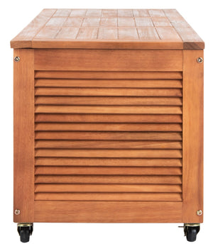 Safavieh ELINA Cushion Box - Elegant Outdoor Storage Solution for Cushions and Accessories, Stylish Design Natural PAT7038A