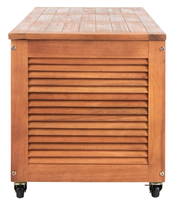 Safavieh ELINA Cushion Box - Elegant Outdoor Storage Solution for Cushions and Accessories, Stylish Design Natural PAT7038A