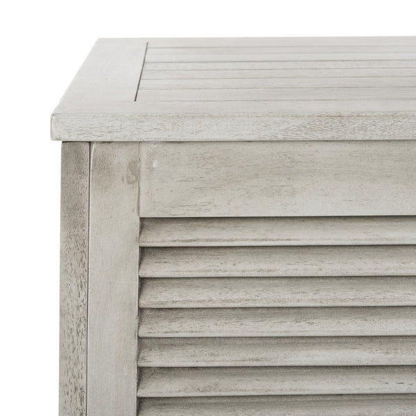 Safavieh ELINA Cushion Box - Elegant Outdoor Storage Solution for Cushions and Accessories, Stylish Design Grey PAT7038B