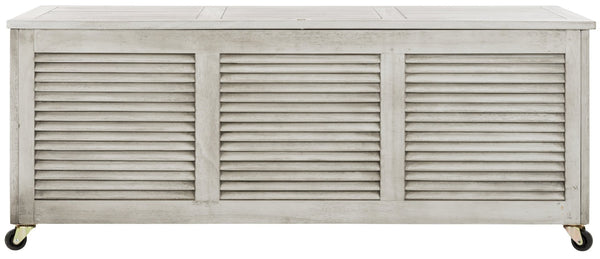 Safavieh ELINA Cushion Box - Elegant Outdoor Storage Solution for Cushions and Accessories, Stylish Design Grey PAT7038B