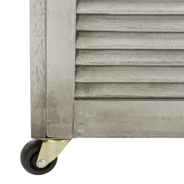 Safavieh ELINA Cushion Box - Elegant Outdoor Storage Solution for Cushions and Accessories, Stylish Design Grey PAT7038B