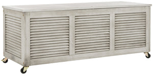 Safavieh ELINA Cushion Box - Elegant Outdoor Storage Solution for Cushions and Accessories, Stylish Design Grey PAT7038B