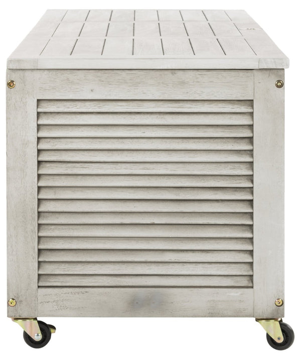 Safavieh ELINA Cushion Box - Elegant Outdoor Storage Solution for Cushions and Accessories, Stylish Design Grey PAT7038B