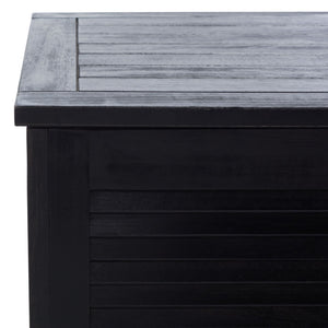 Safavieh ELINA Cushion Box - Elegant Outdoor Storage Solution for Cushions and Accessories, Stylish Design Black PAT7038D