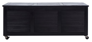 Safavieh ELINA Cushion Box - Elegant Outdoor Storage Solution for Cushions and Accessories, Stylish Design Black PAT7038D