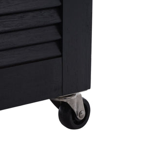 Safavieh ELINA Cushion Box - Elegant Outdoor Storage Solution for Cushions and Accessories, Stylish Design Black PAT7038D