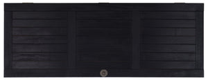Safavieh ELINA Cushion Box - Elegant Outdoor Storage Solution for Cushions and Accessories, Stylish Design Black PAT7038D